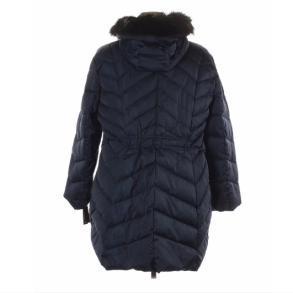 Tahari Heavyweight Puffer Coat Faux Fur Hood - Picture 7 of 10